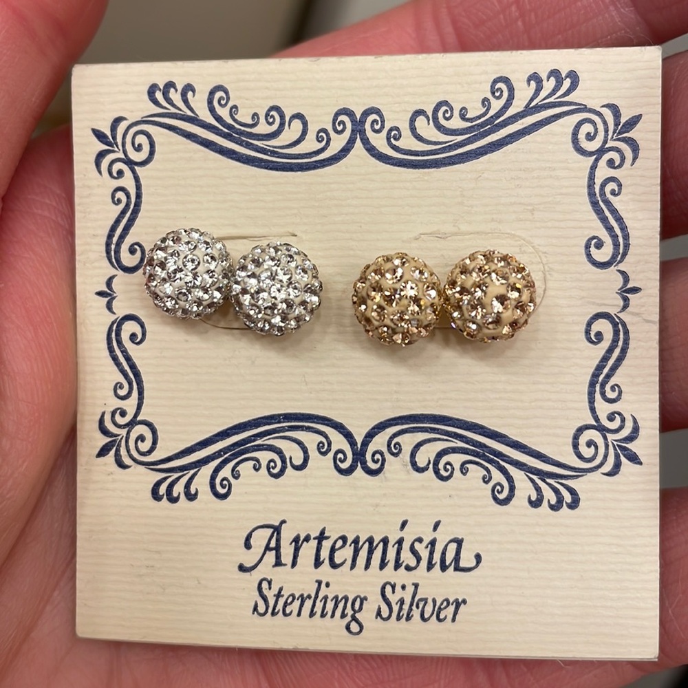 Silver & Rose Gold Earring Set